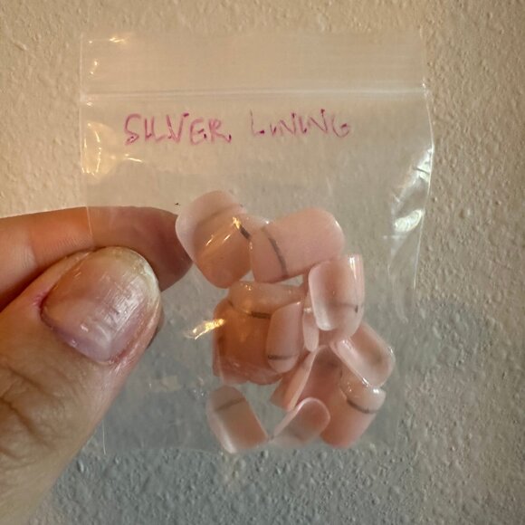 NEW (opened/no box) Glamnetic Press-On Nails in Silver Lining - Picture 2 of 5